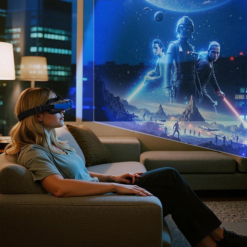 VISIONhmd Simple Video Display Glasses.Type-C Input, Easy Connect to i-Phone 15/16,Plug &Play, no Need APP, Lightweight Display Headset, Monitor,Head-Mounted Display (Bigeyes H5 USB-C) - Image 2